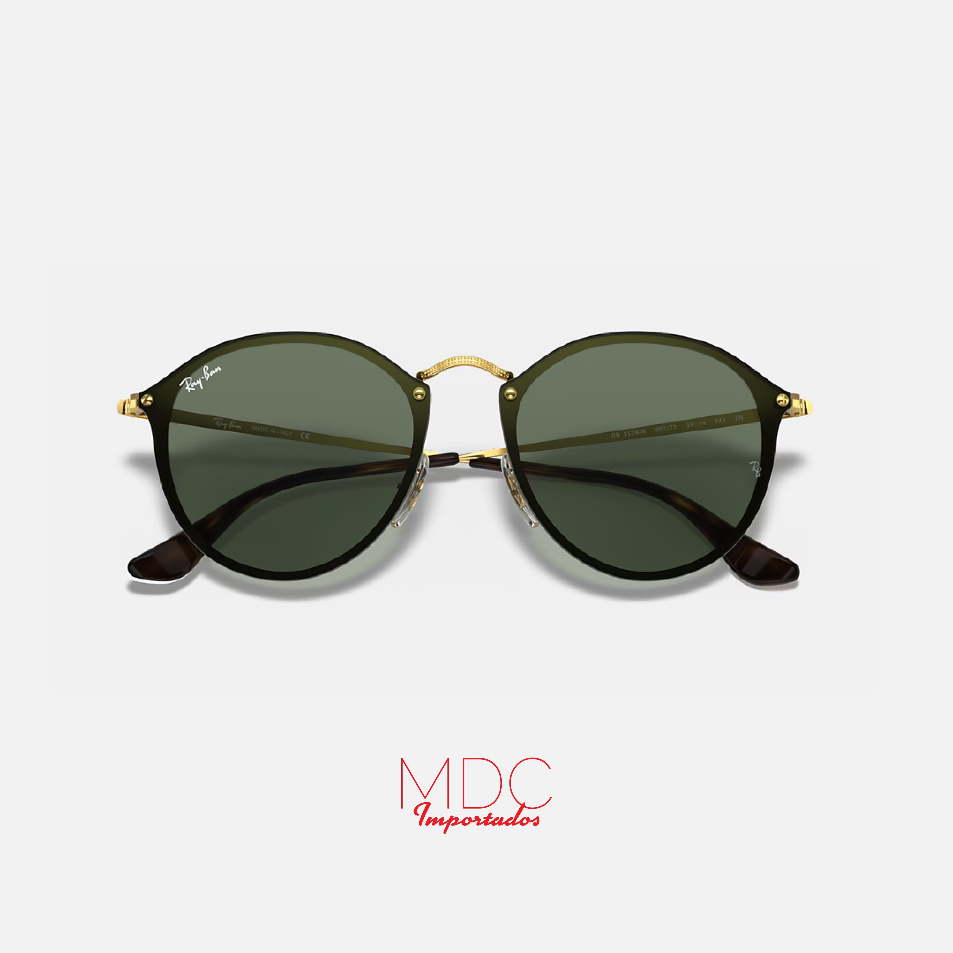 Round Blaze Dorado Verde RB3574