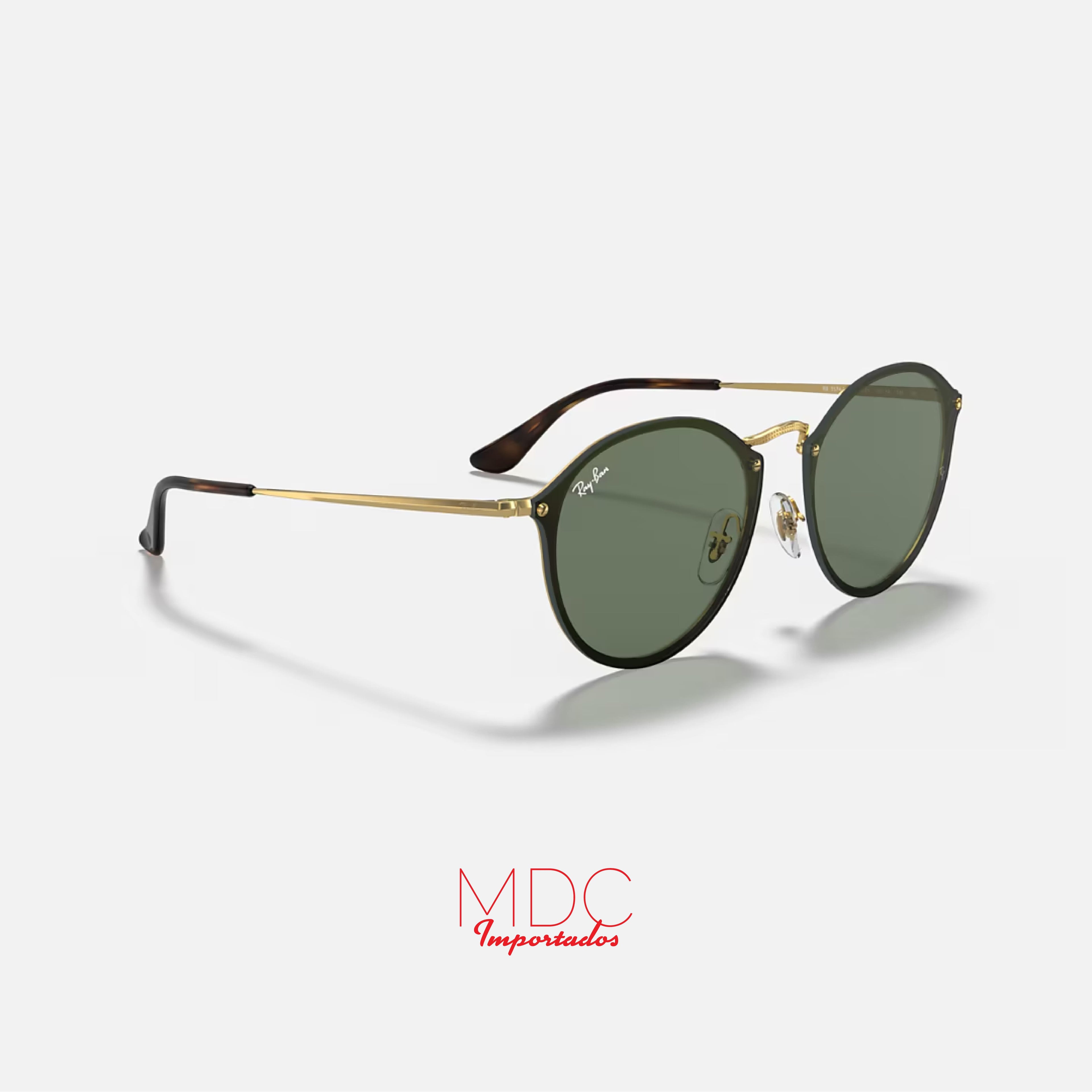 Round Blaze Dorado Verde RB3574