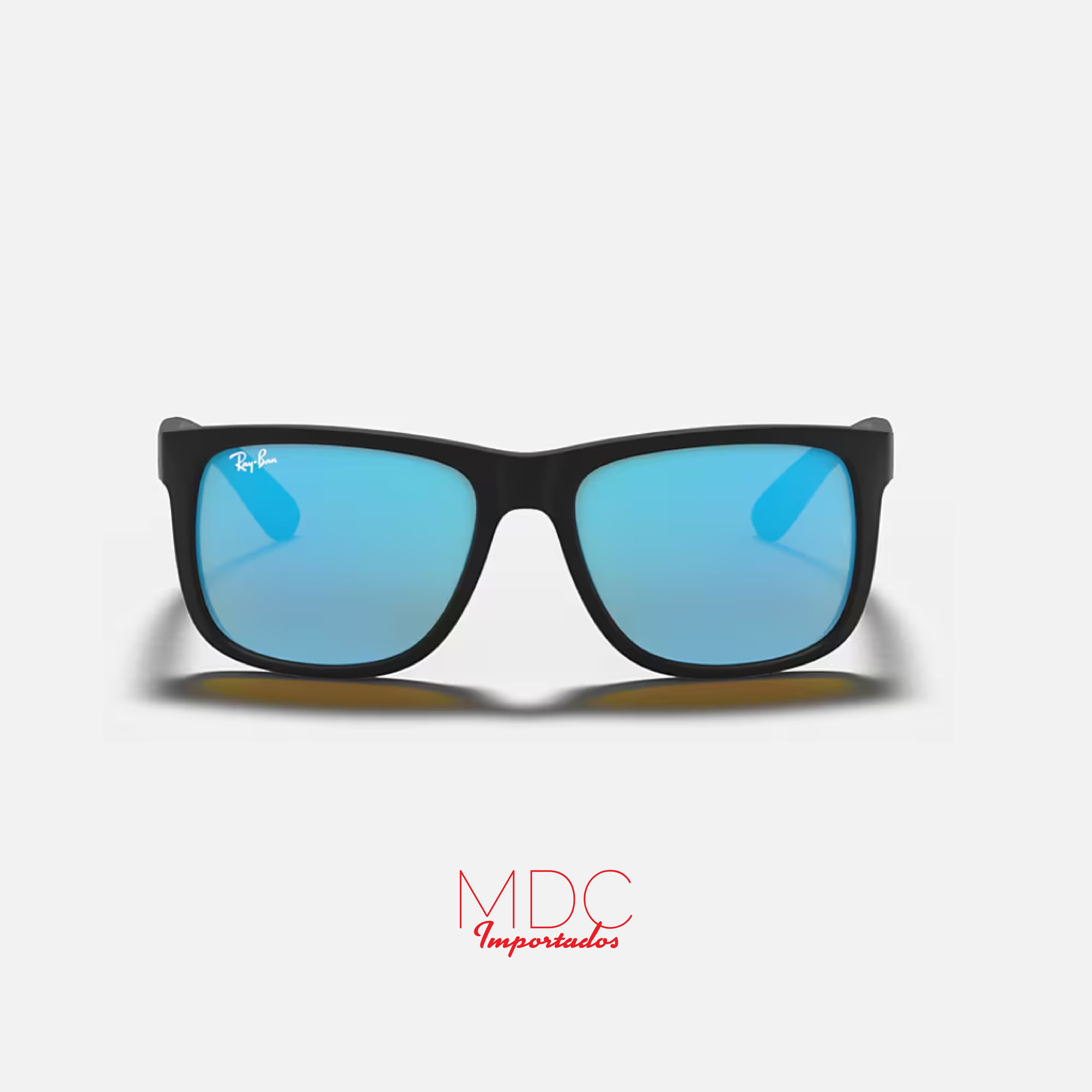 Justin Matte Negro Azul Espejado RB4165