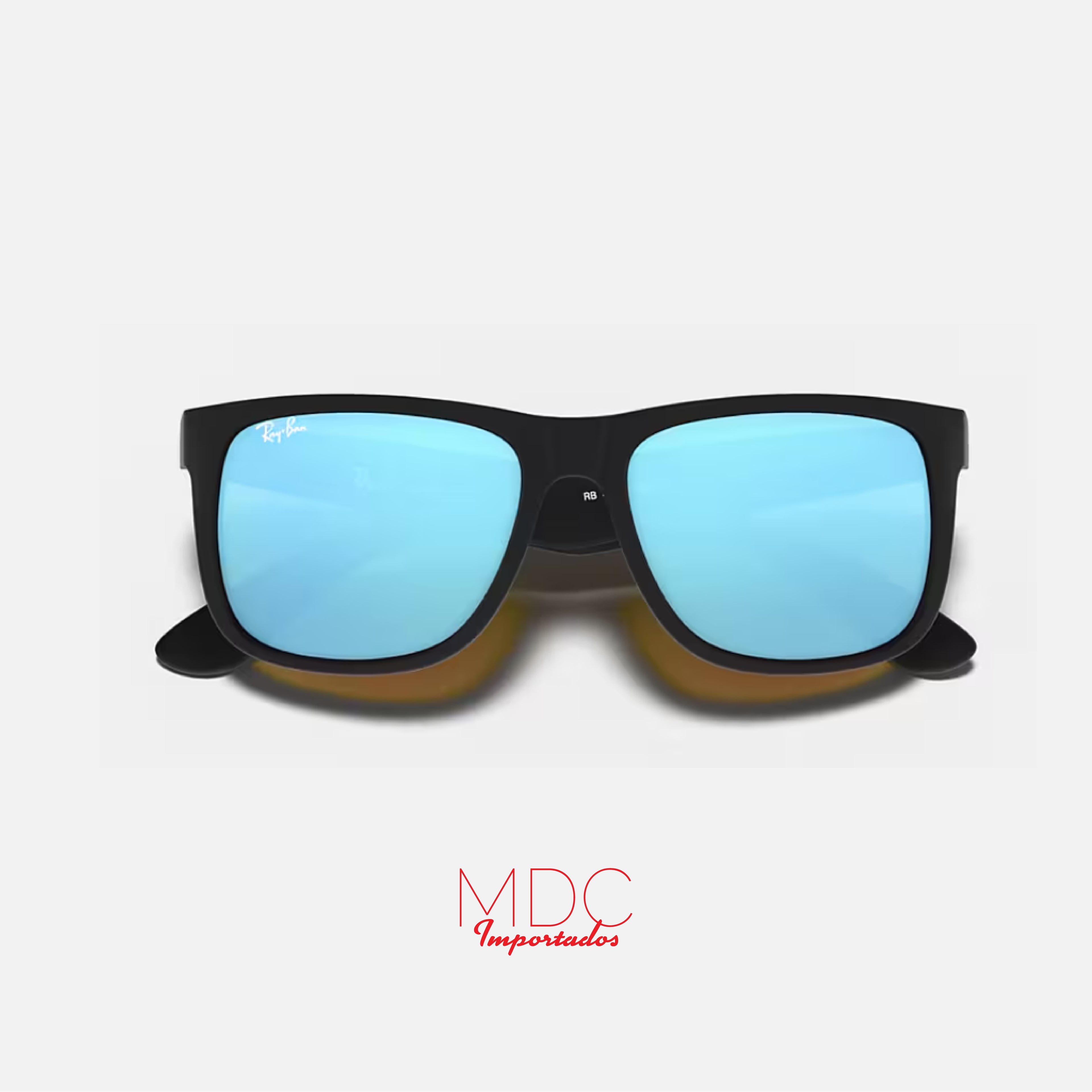 Justin Matte Negro Azul Espejado RB4165