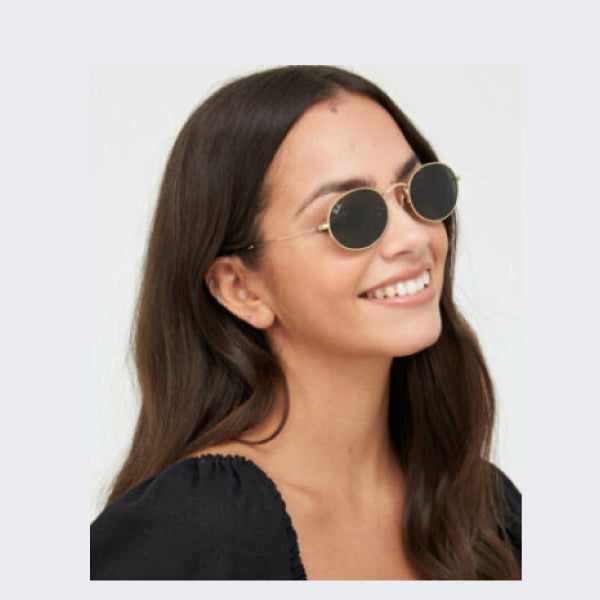 Oval Metal Dorado Verde RB3547