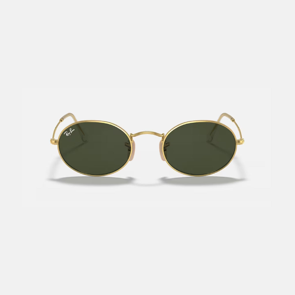 Oval Metal Dorado Verde RB3547