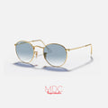 Round Metal Dorado Azul Degrade RB3447