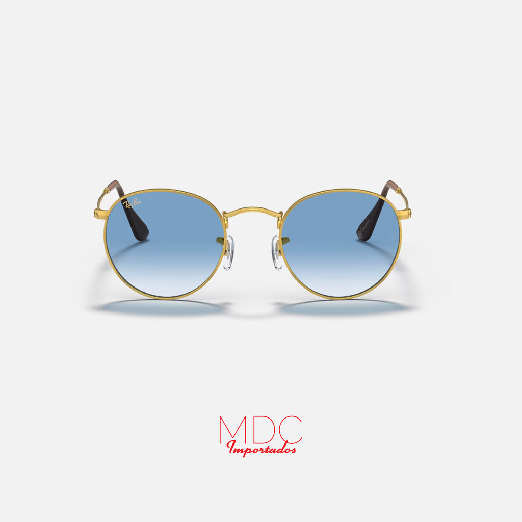 Round Metal Dorado Azul Degrade RB3447