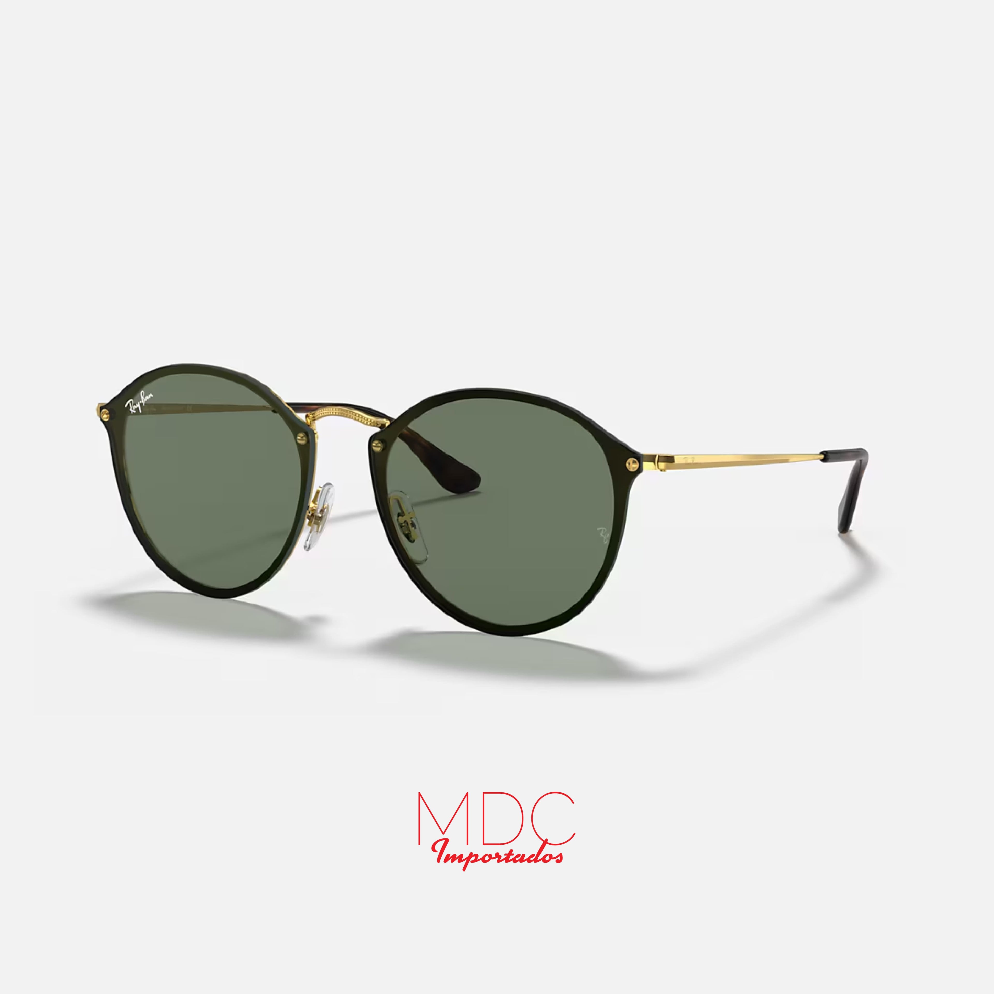Round Blaze Dorado Verde RB3574