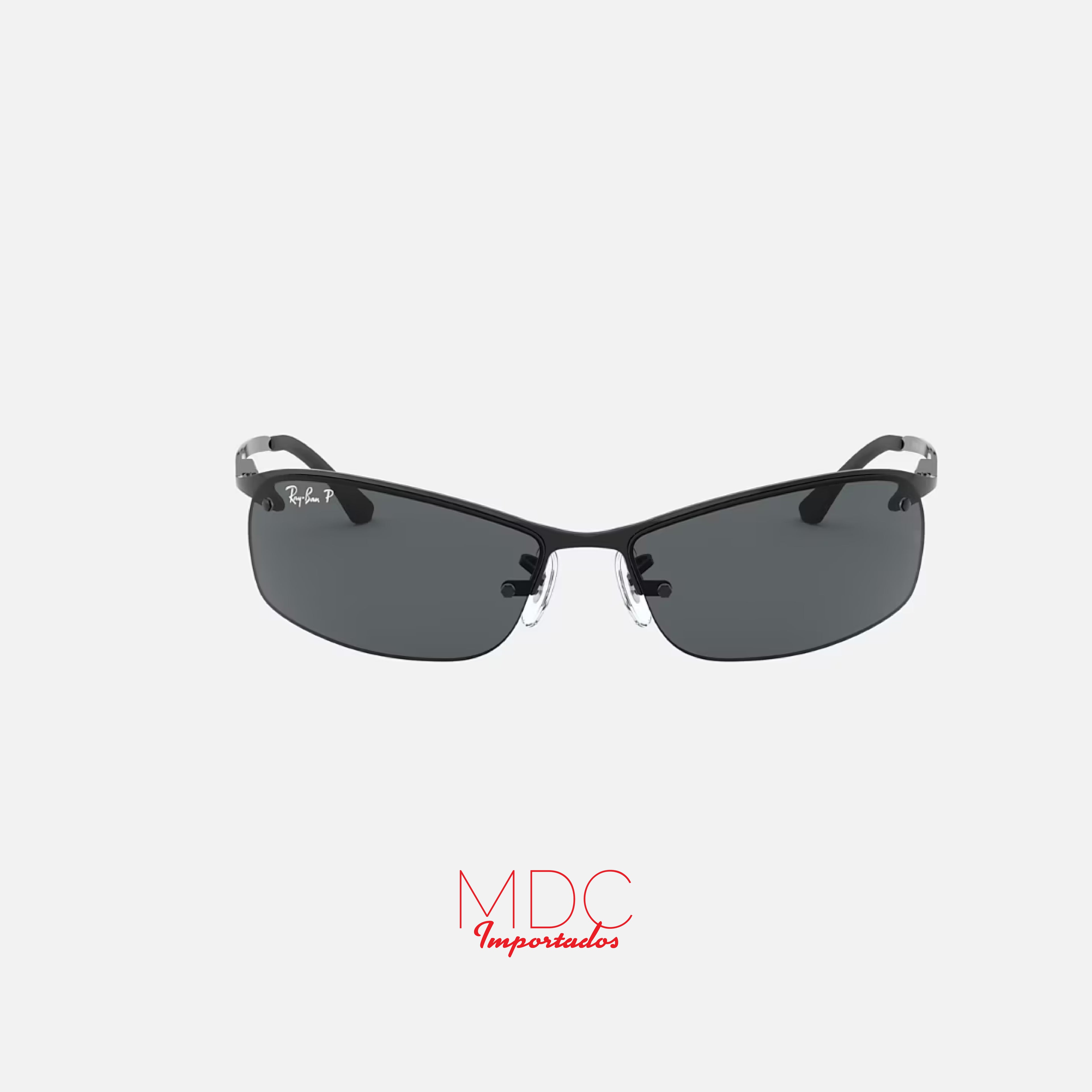 Top Bar Gunmetal Gris Liso Polarizado RB3183