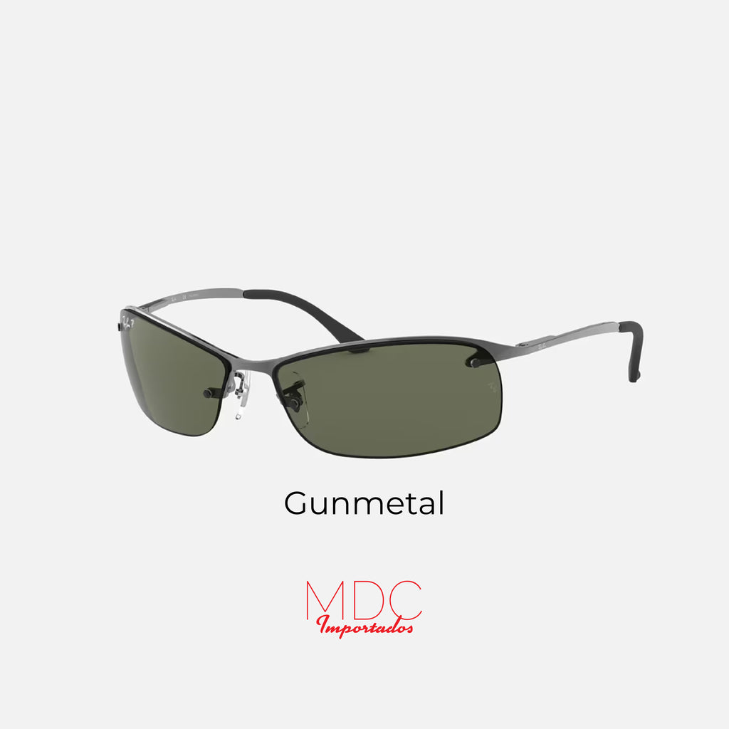 Top Bar Gunmetal Gris Liso Polarizado RB3183