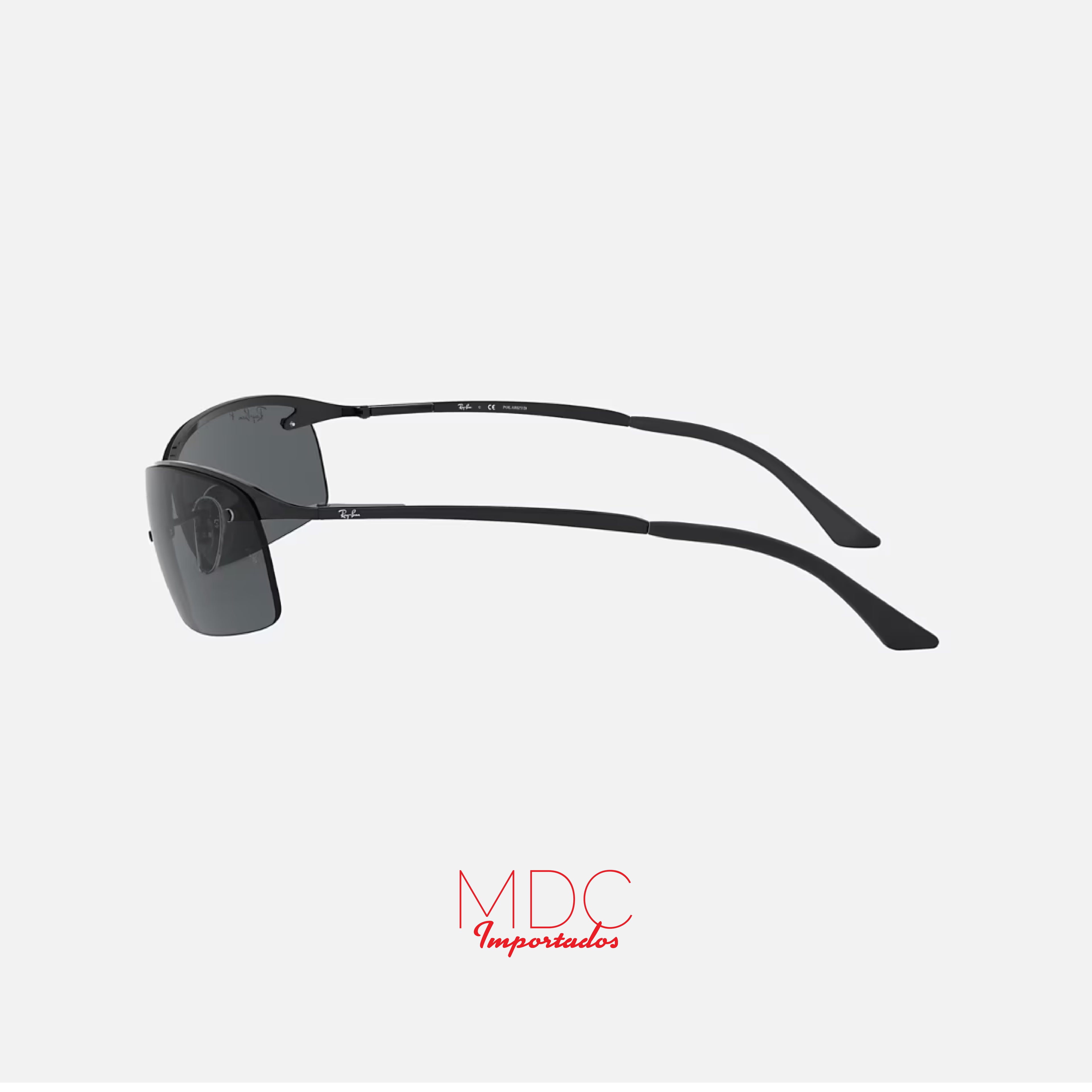 Top Bar Gunmetal Gris Liso Polarizado RB3183